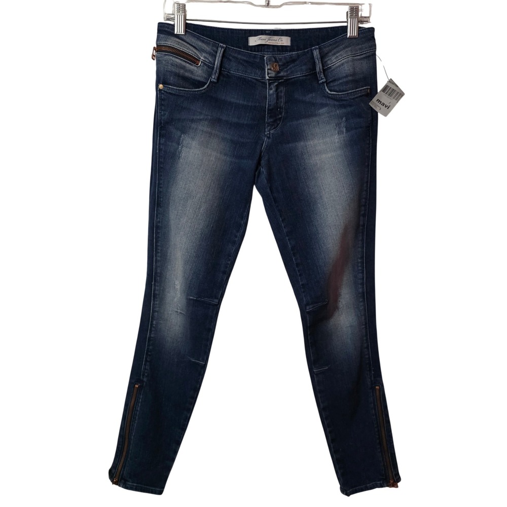 Mavi Jeans Co Women Dark Wash Skinny Ankle Zip Jeans New Fit 27 9SMP100 NWT